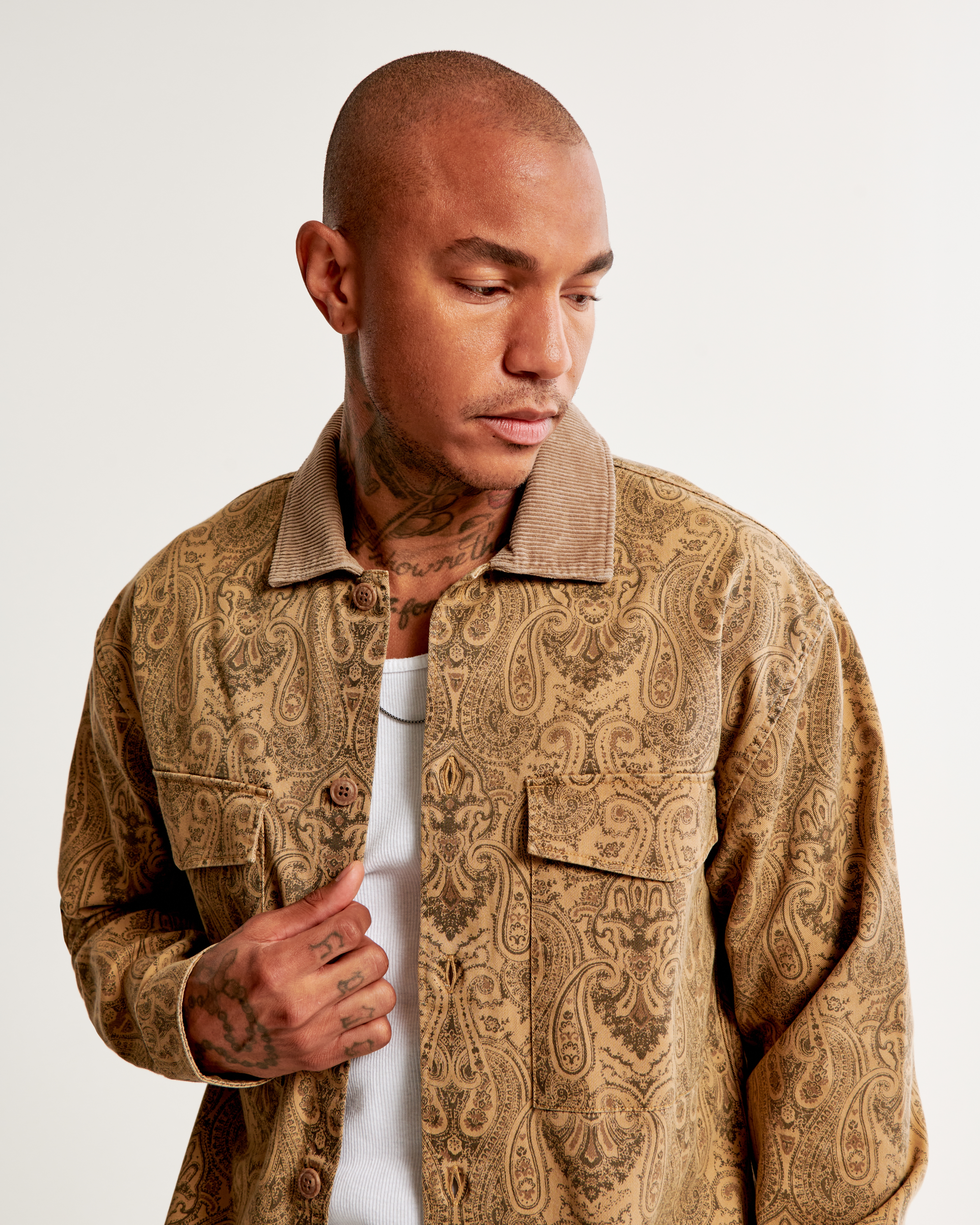 Twill shirt cheap jacket