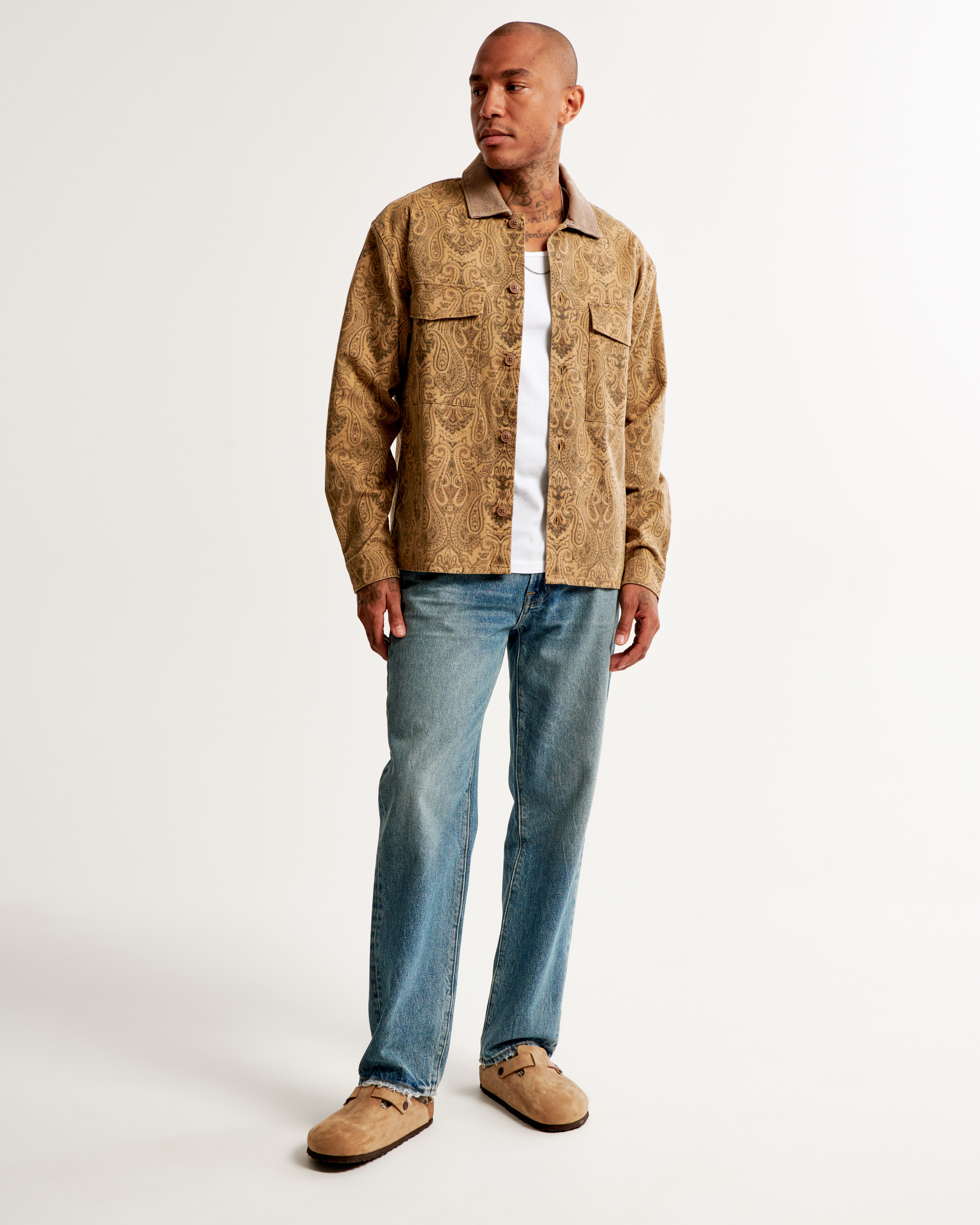 Men s Twill Tapestry Shirt Jacket Men s Clearance Abercrombie