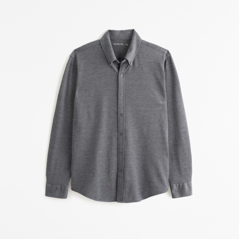 Мужские рубашки Abercrombie & Fitch Long-Sleeve Performance Button-Up Shirt
