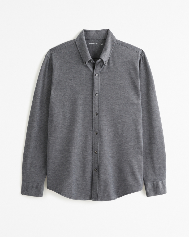 Men's Gray Performance Long Sleeved Shirt - Firm Grip