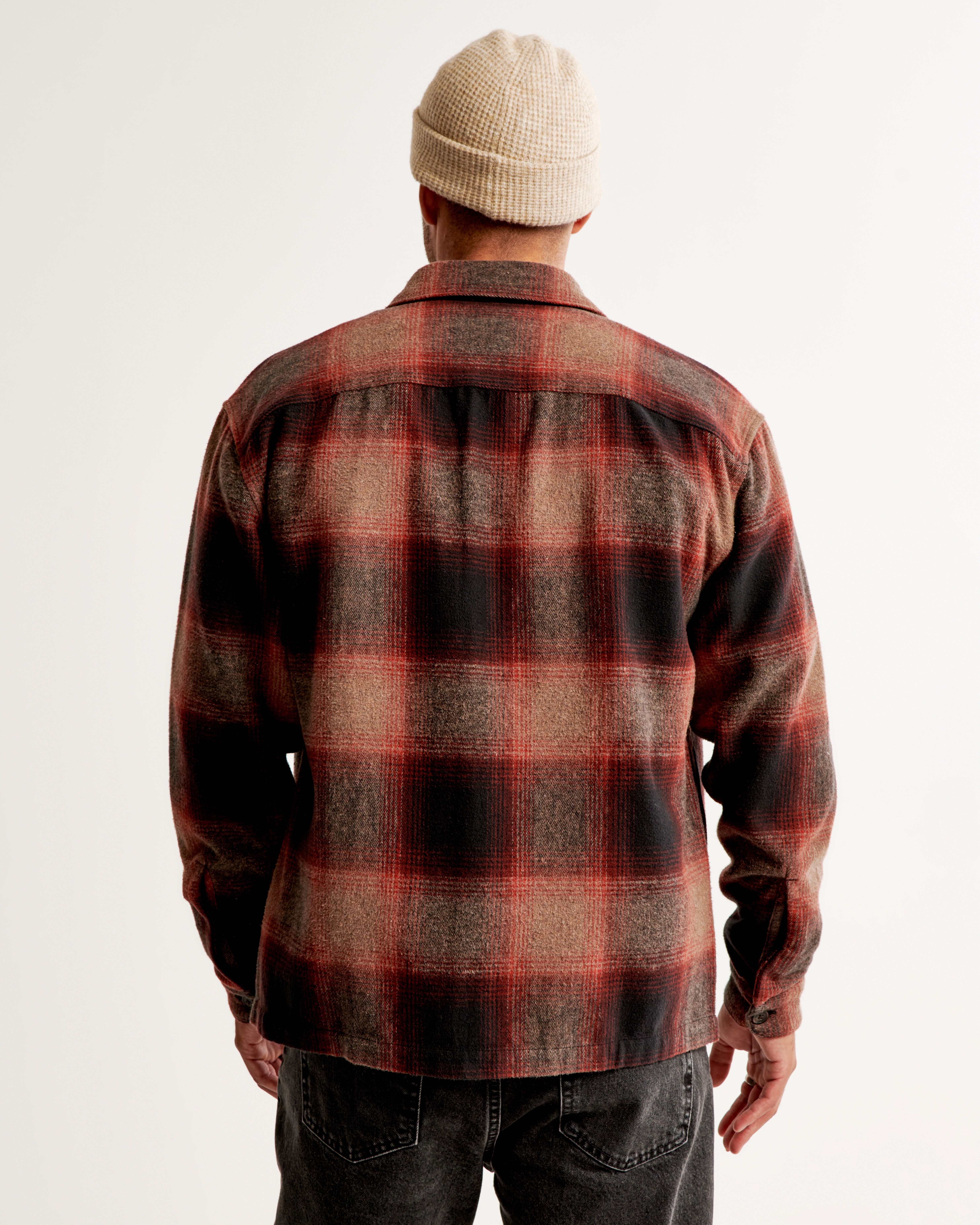 Abercrombie flannel 2024 shirt jacket