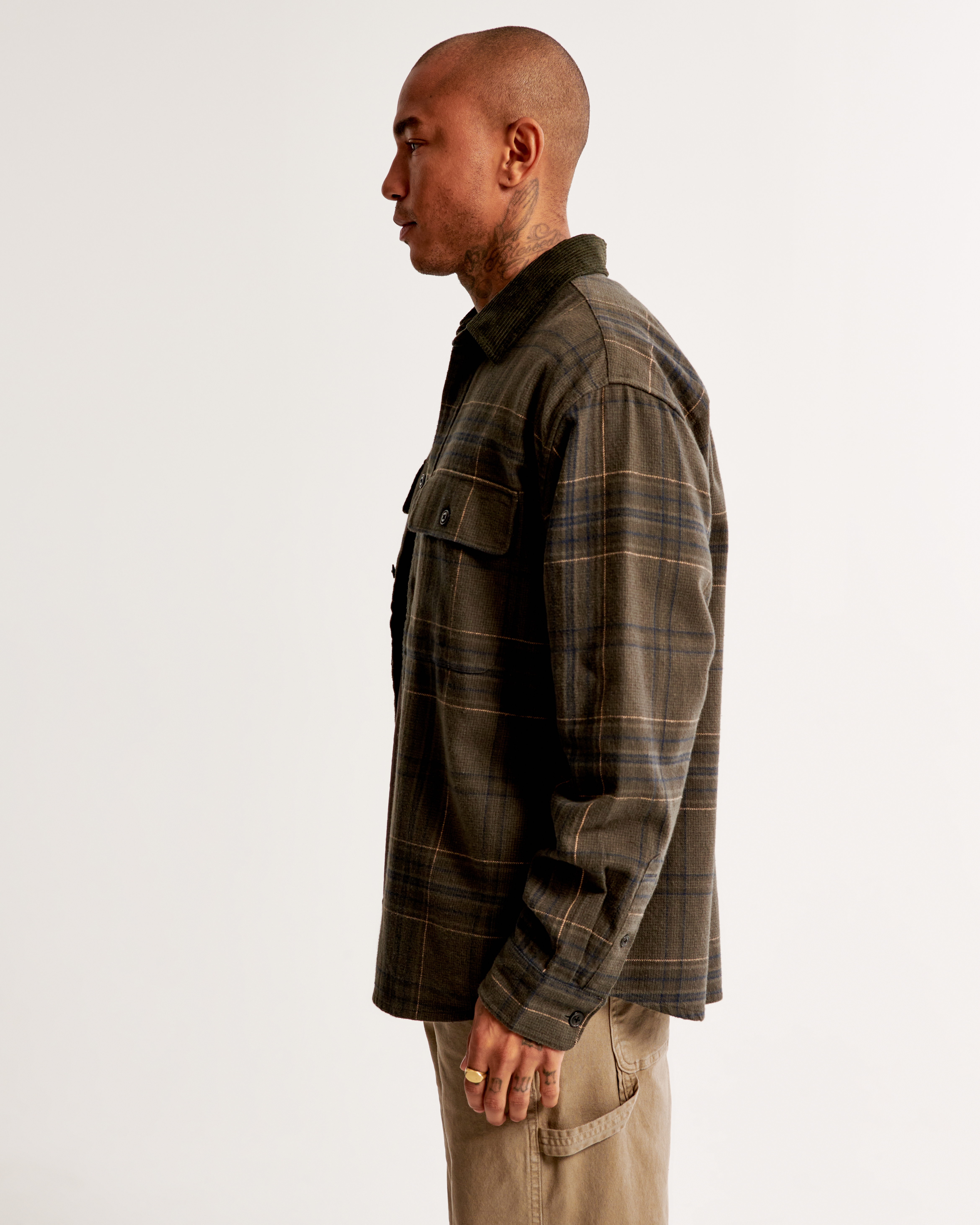 Men's 90s Oversized Flannel | Men's Tops | Abercrombie.com