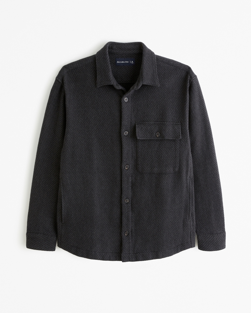 Men's Heavyweight Flannel Shirt Jacket | Men's Tops | Abercrombie.com