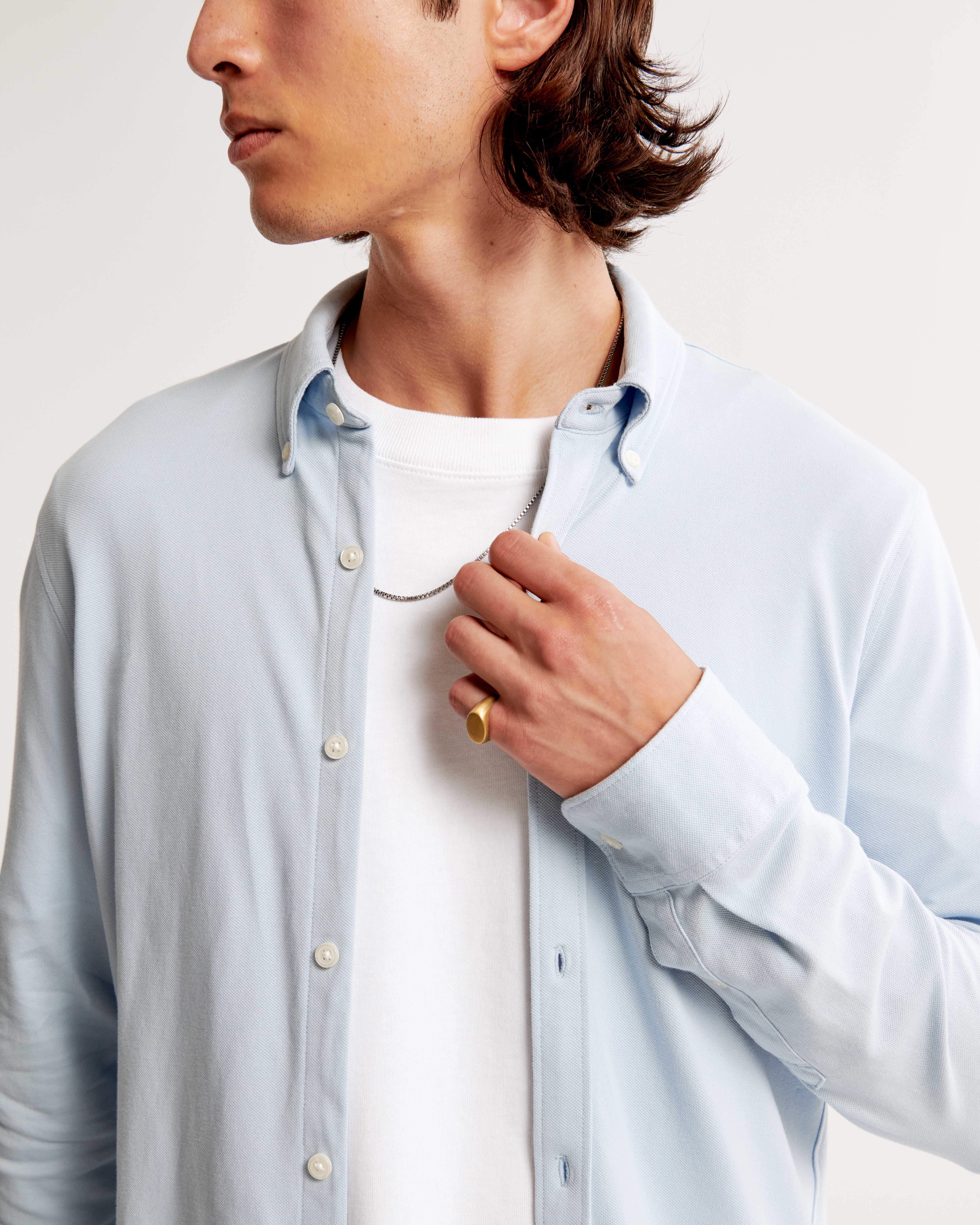 Long-Sleeve Performance Button-Up Shirt