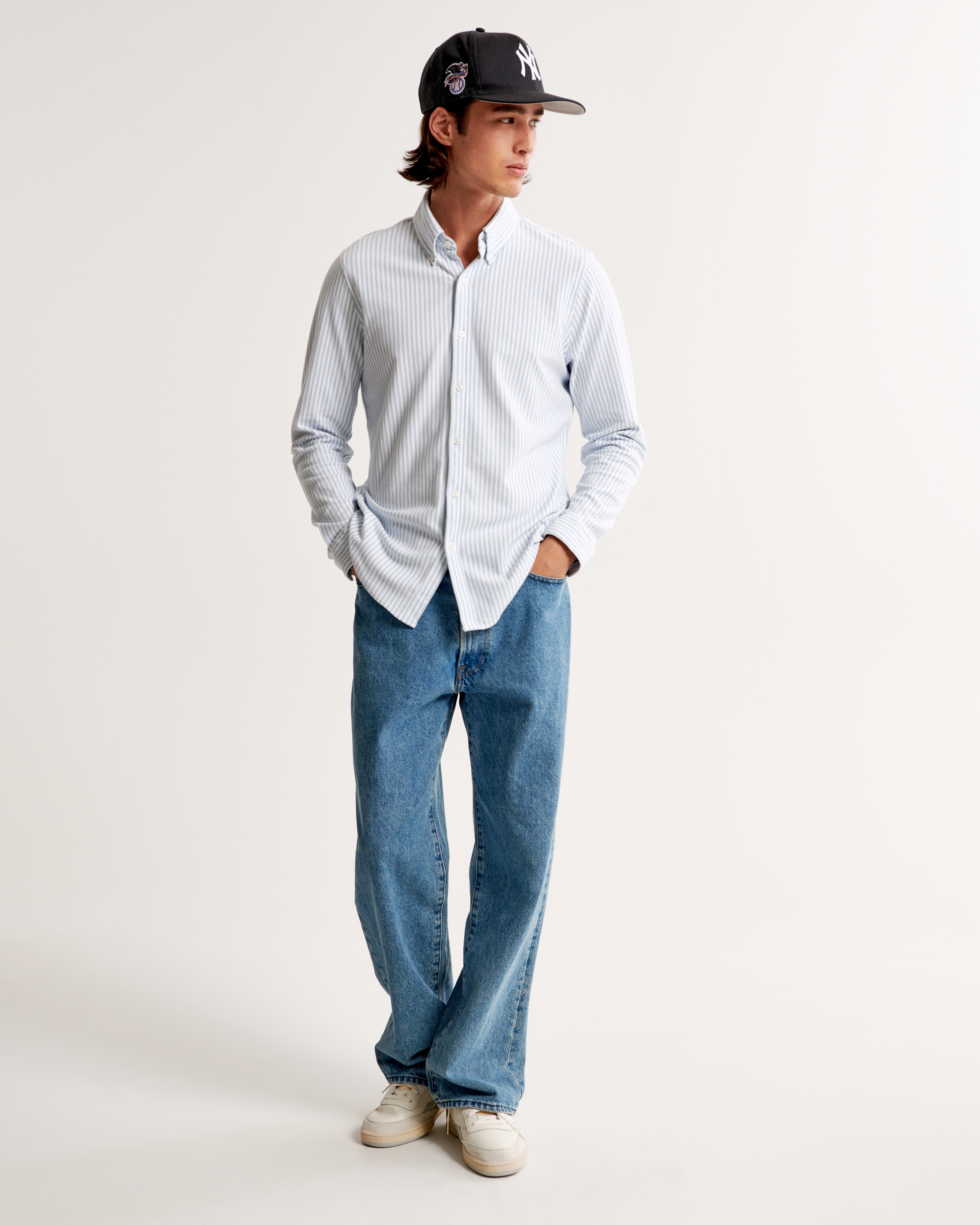 Long-Sleeve Performance Button-Up Shirt