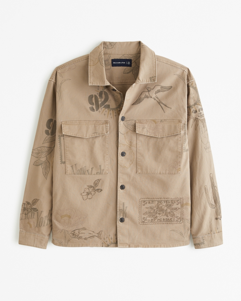 Twill graphic field jacket new arrivals