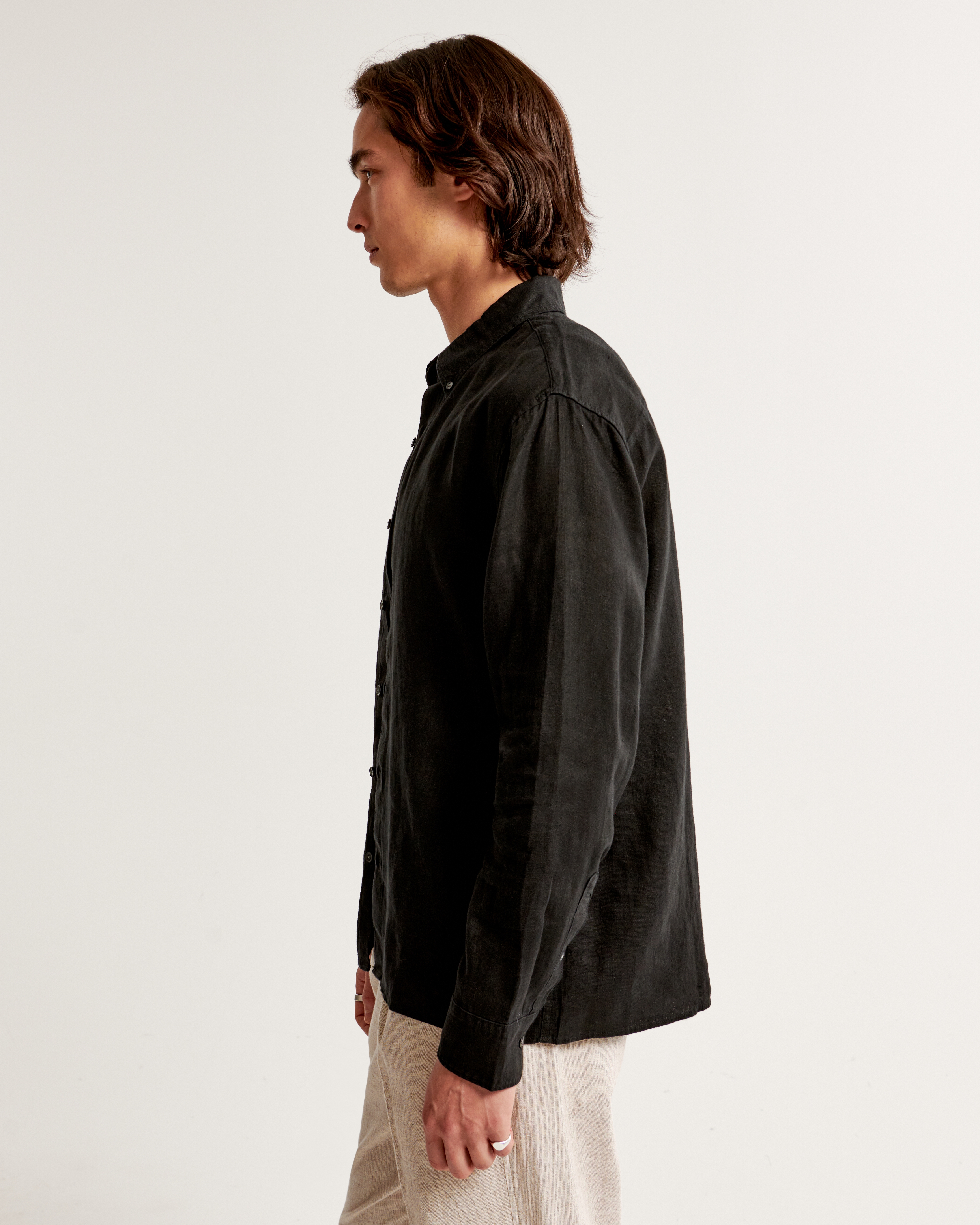 【Abercrombie & Fitch】ボタンアップ リネンシャツ 関税送料込 Abercrombie & Fitch】ボタンアップ リネンシャツ 関税送料込 シャツ