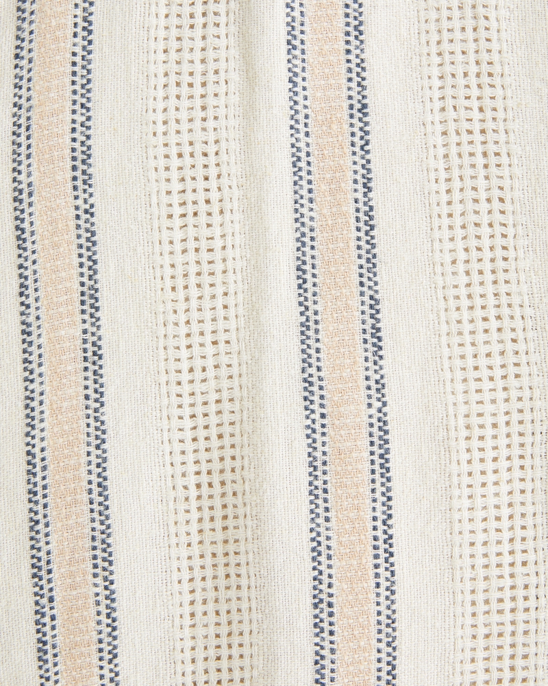 Camp Collar Linen-Blend Textured Shirt