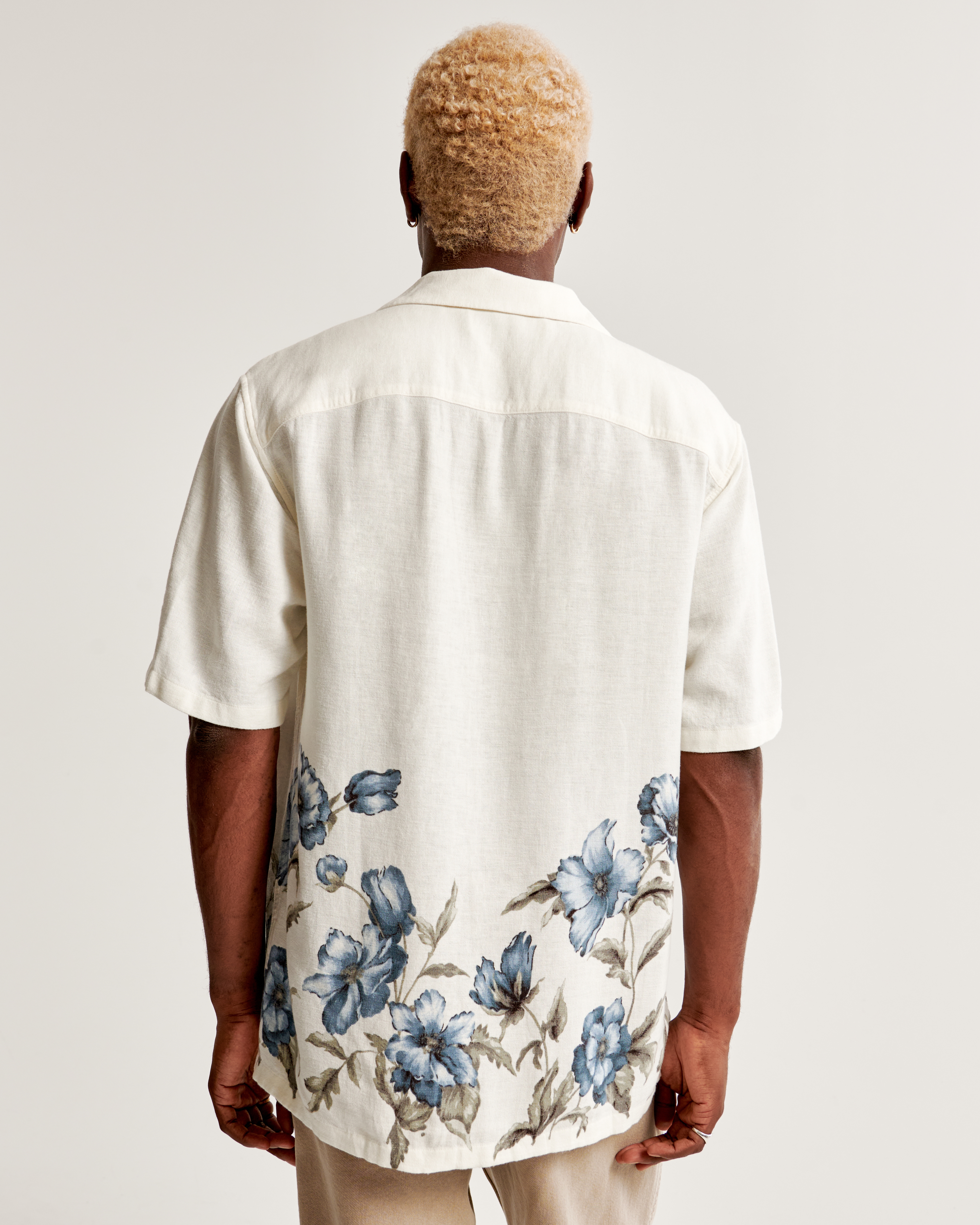 Men's Camp Collar Summer Linen-Blend Shirt | Men's Tops | Abercrombie.com