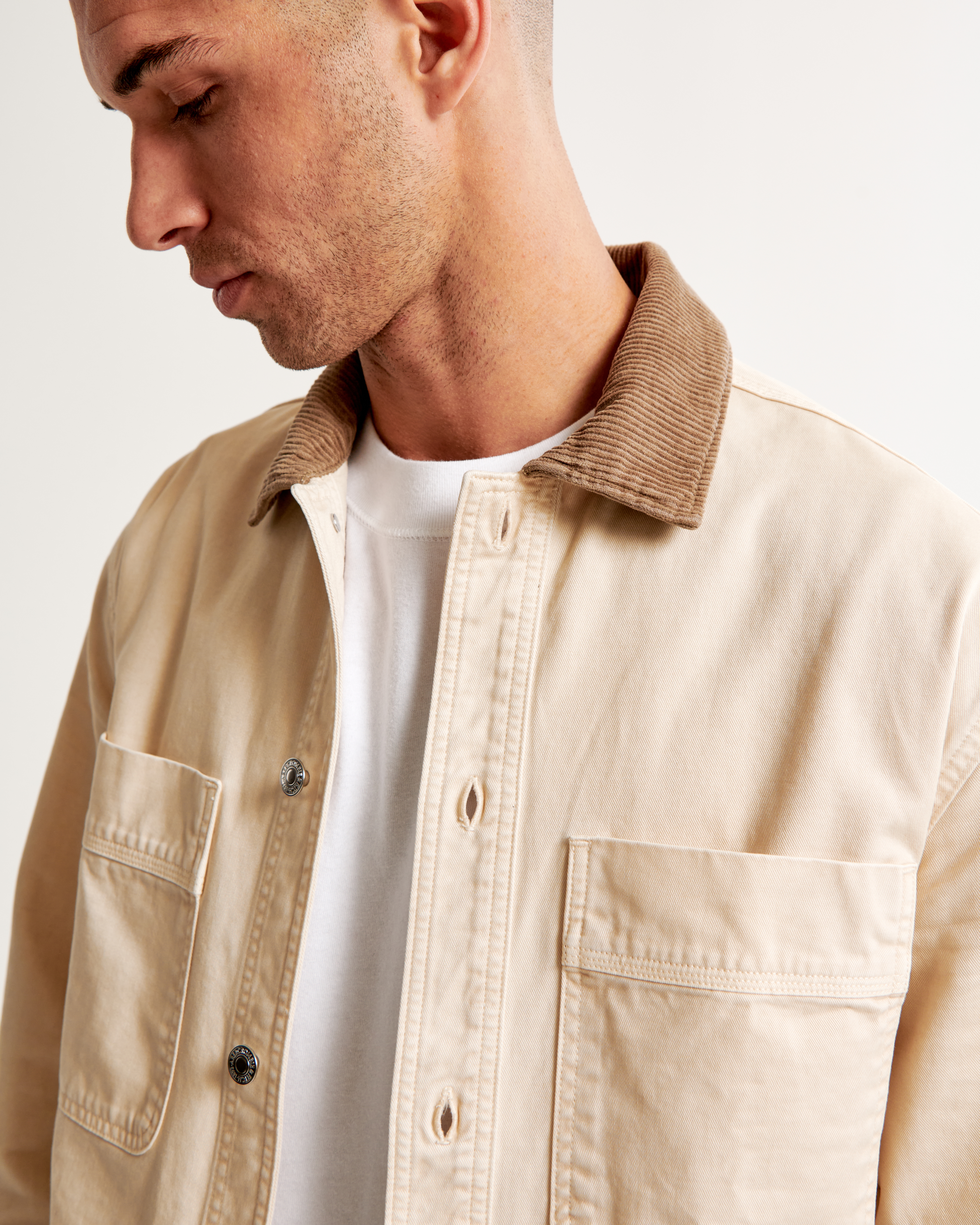 Men's Workwear Shirt Jacket | Men's Coats & Jackets | Abercrombie.com