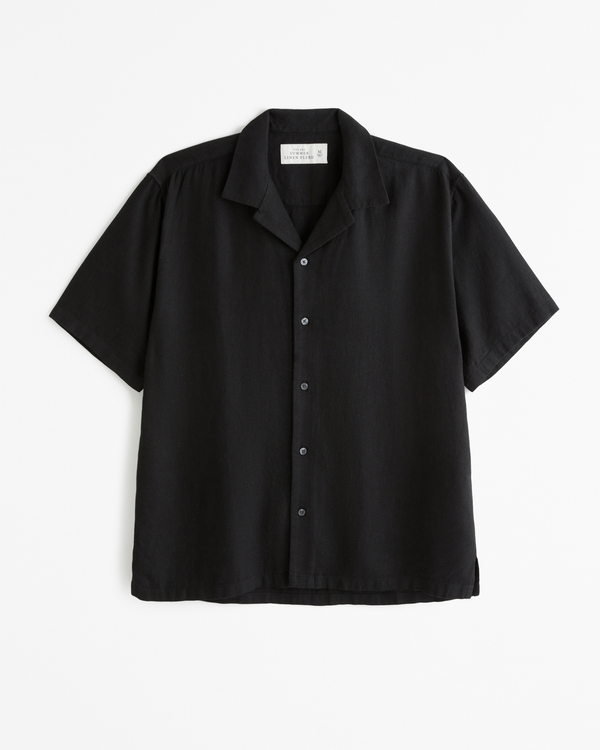 Camp Collar Summer Linen-Blend Shirt