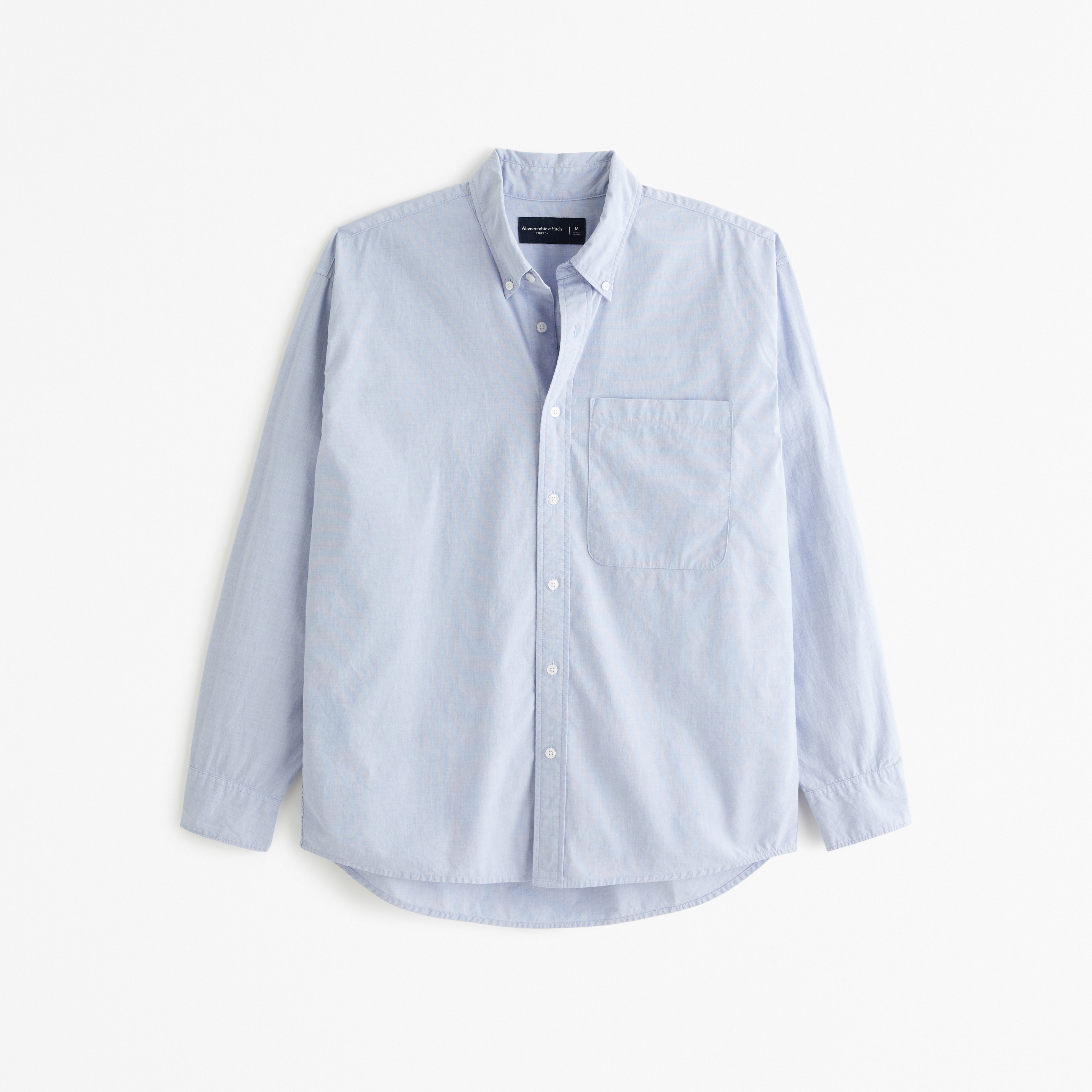 Men's 90s Oversized Poplin Shirt | Men's Tops | Abercrombie.com