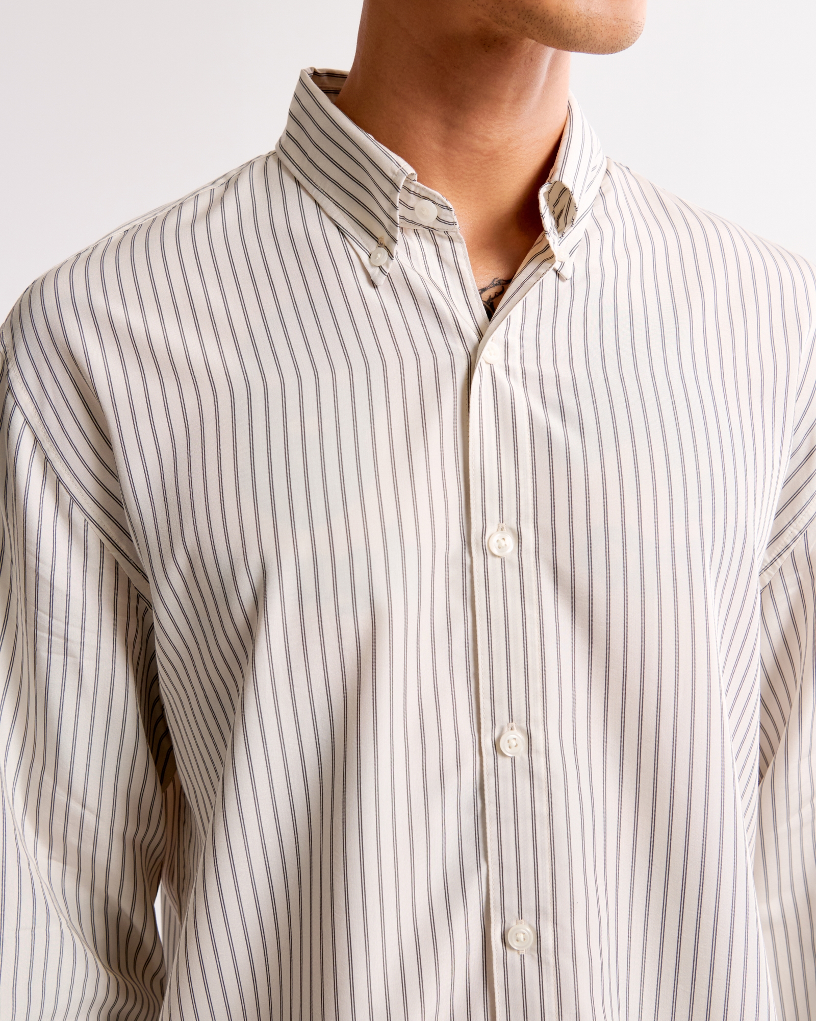 Long-Sleeve Cupro Button-Up Shirt