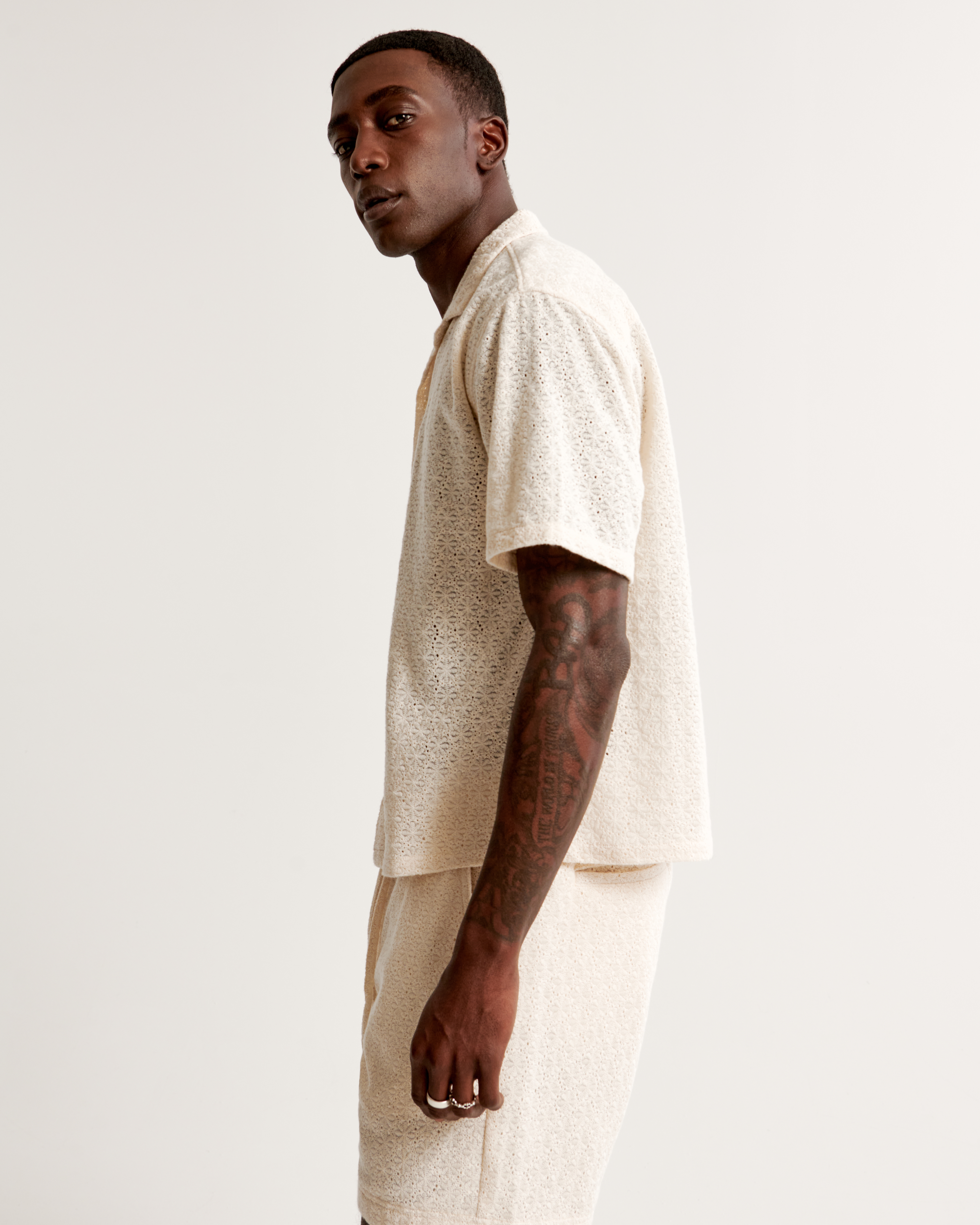 トップス No Maintenance Ley Lace Camp Shirt No Maintenance 