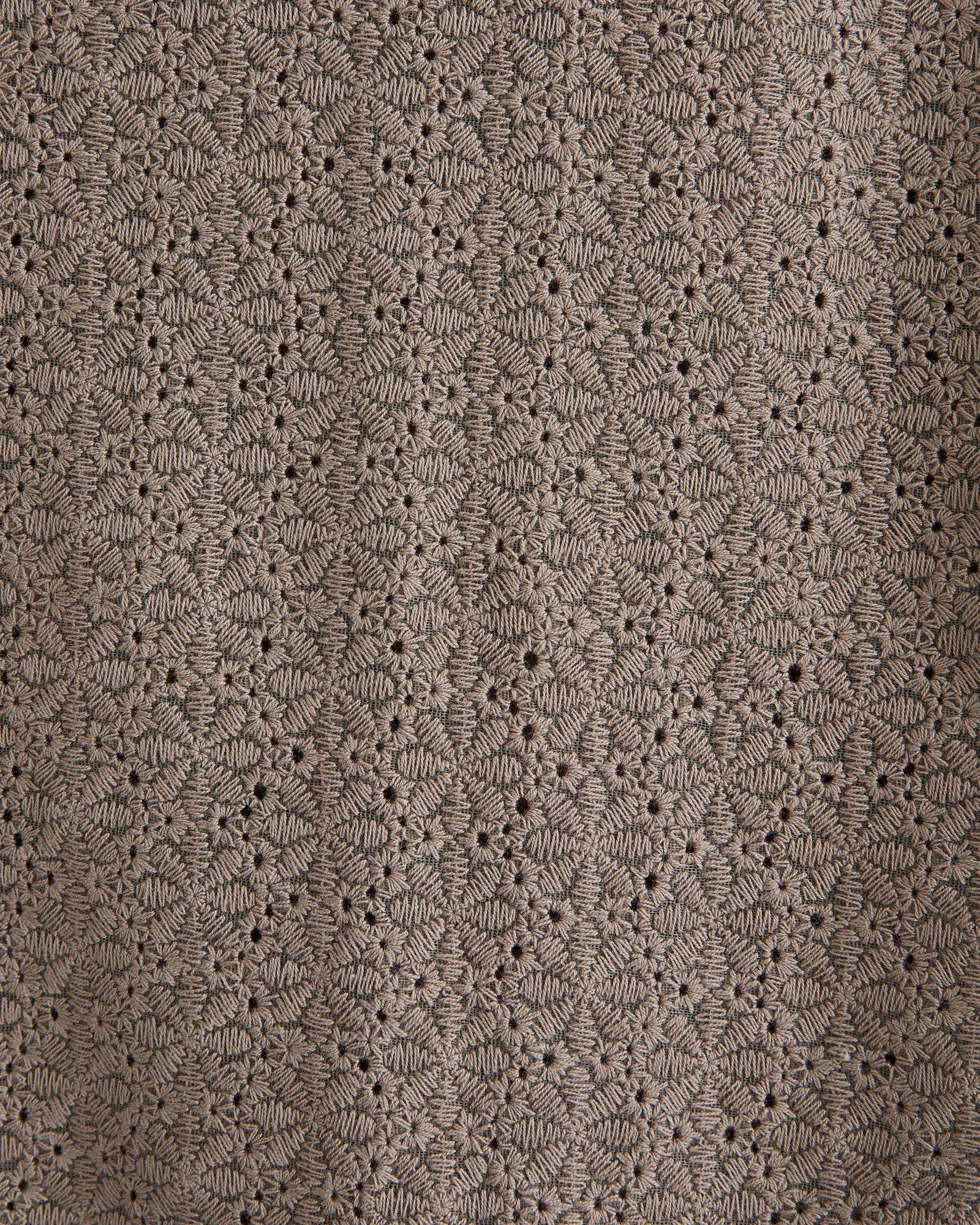 Camp Collar Cropped Lace Shirt