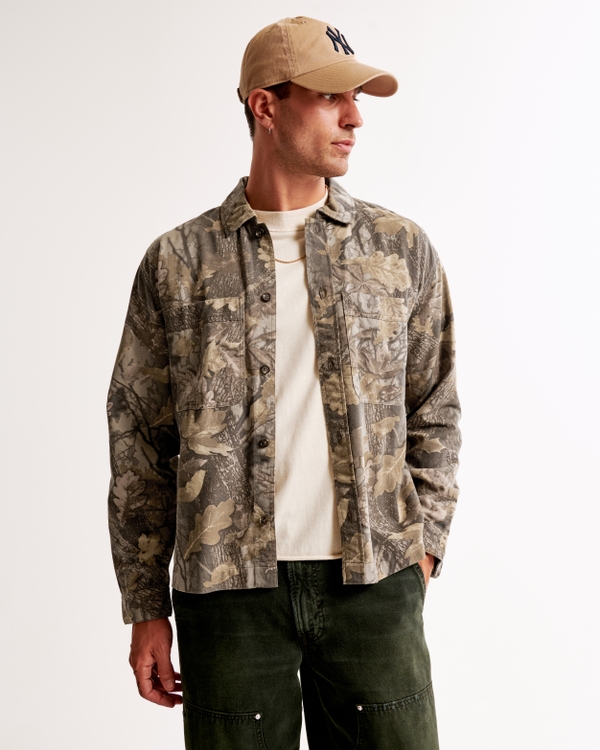 Long-Sleeve Workwear Shirt, Brown Camo view 2