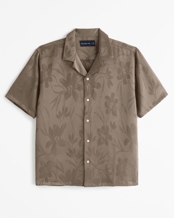 Grey Camp Collar Shirt