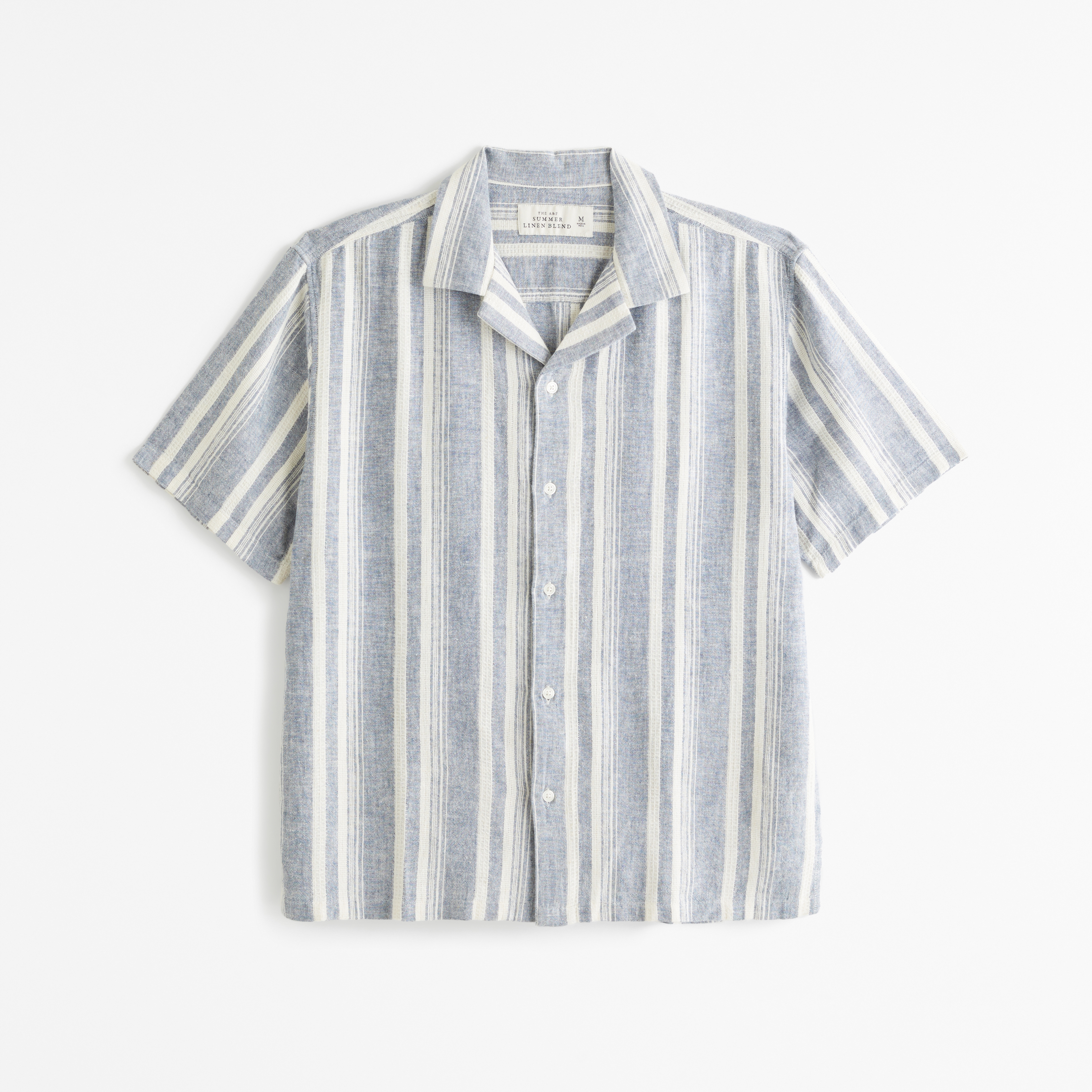 Men's Camp Collar Summer Linen-Blend Shirt | Men's Tops