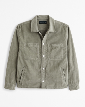 Shirt jacket green best sale