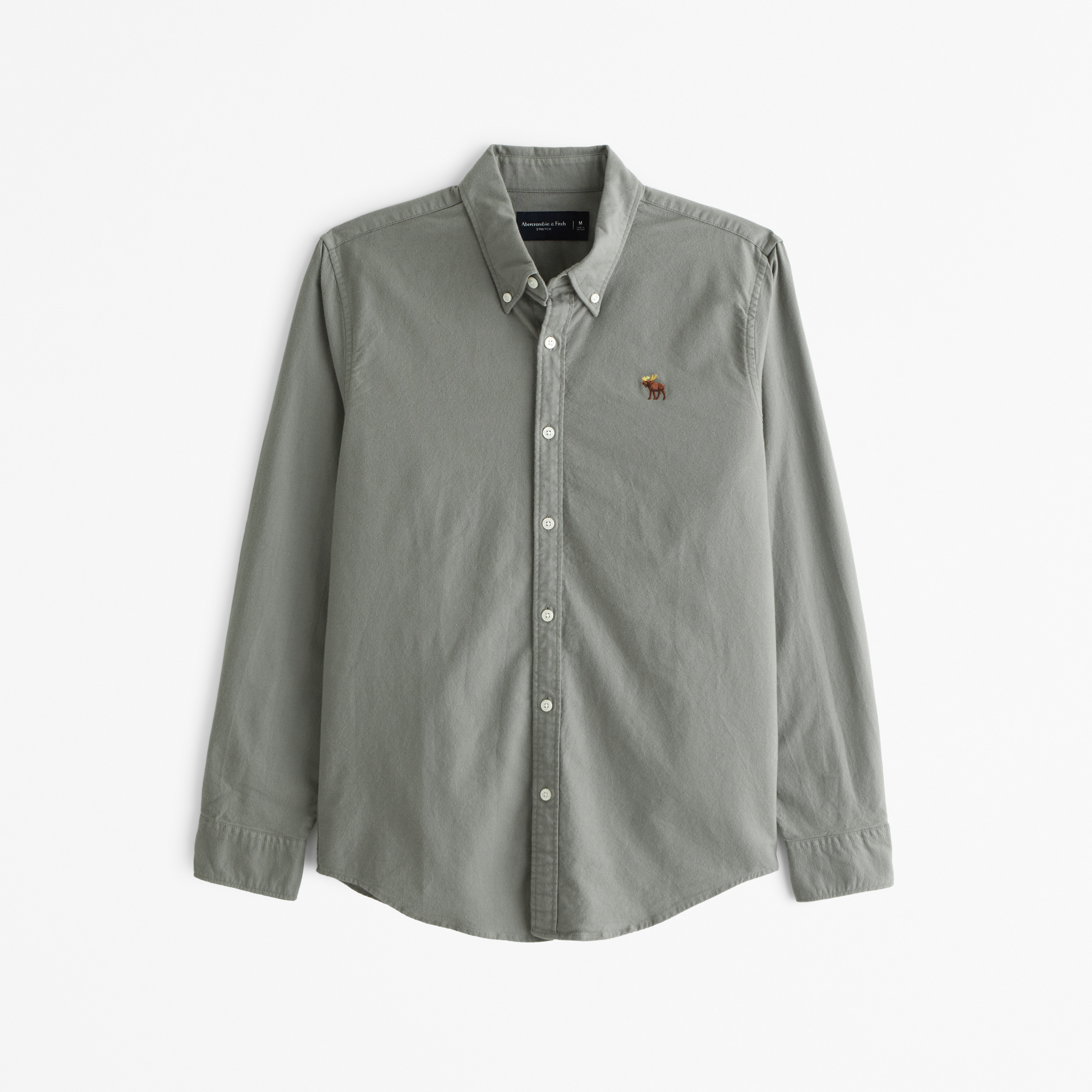 【Abercrombie & Fitch】リネン アイコン ボタンアップシャツ メンズ デニム アイコンボタンアップ リネンシャツ | メンズ