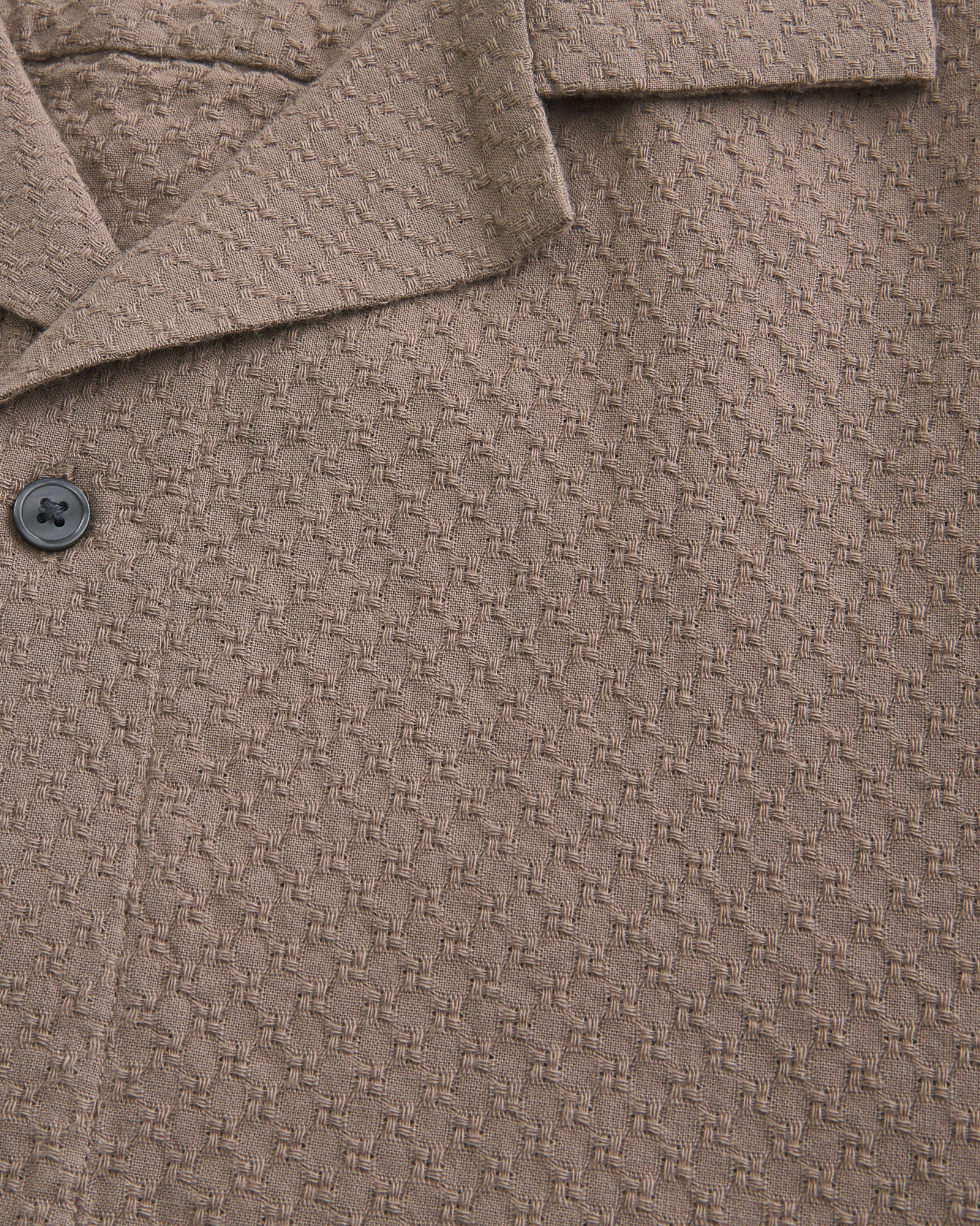 Camp Collar Waffle Button-Up Shirt