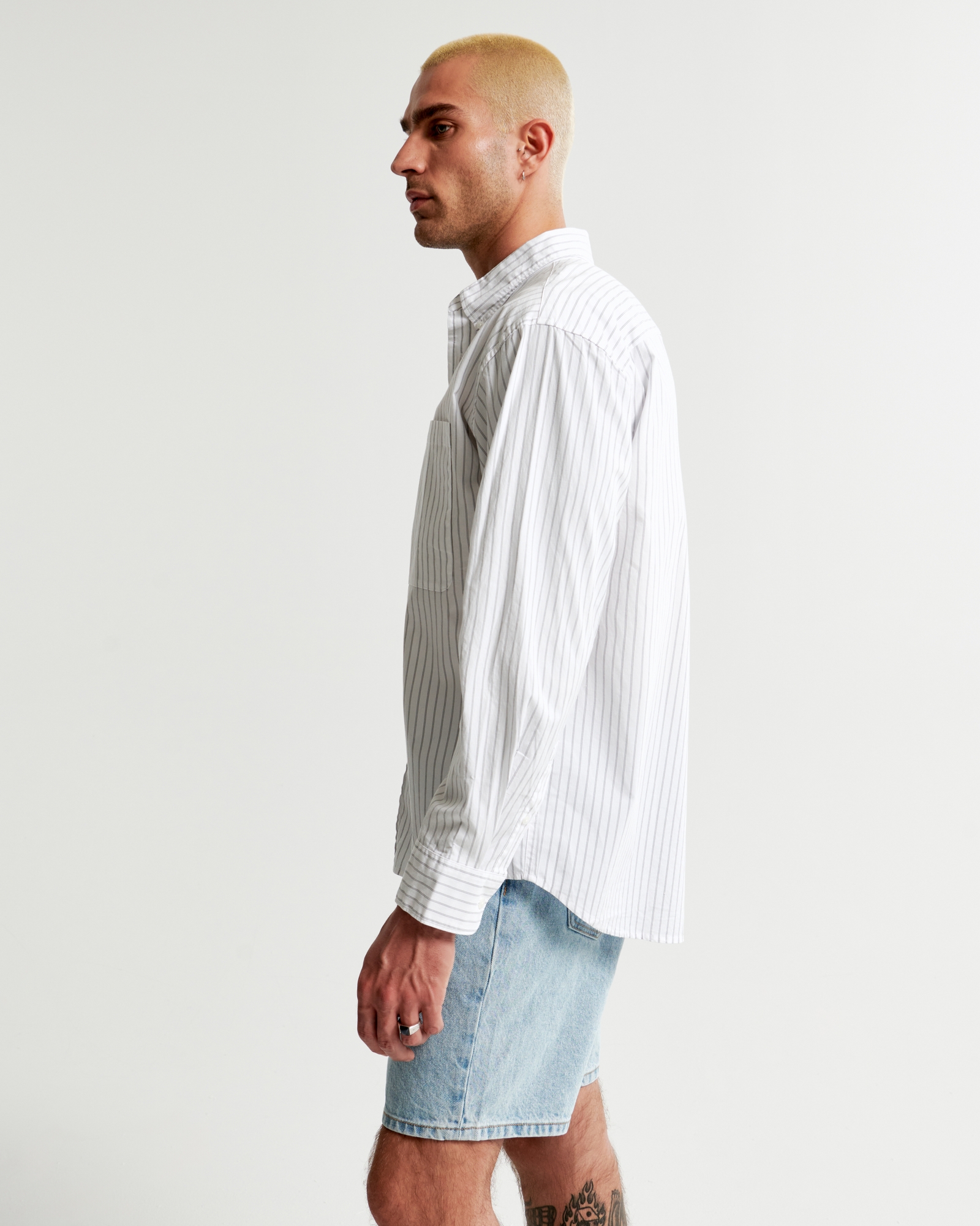 Men's 90s Oversized Poplin Shirt, Men's Tops