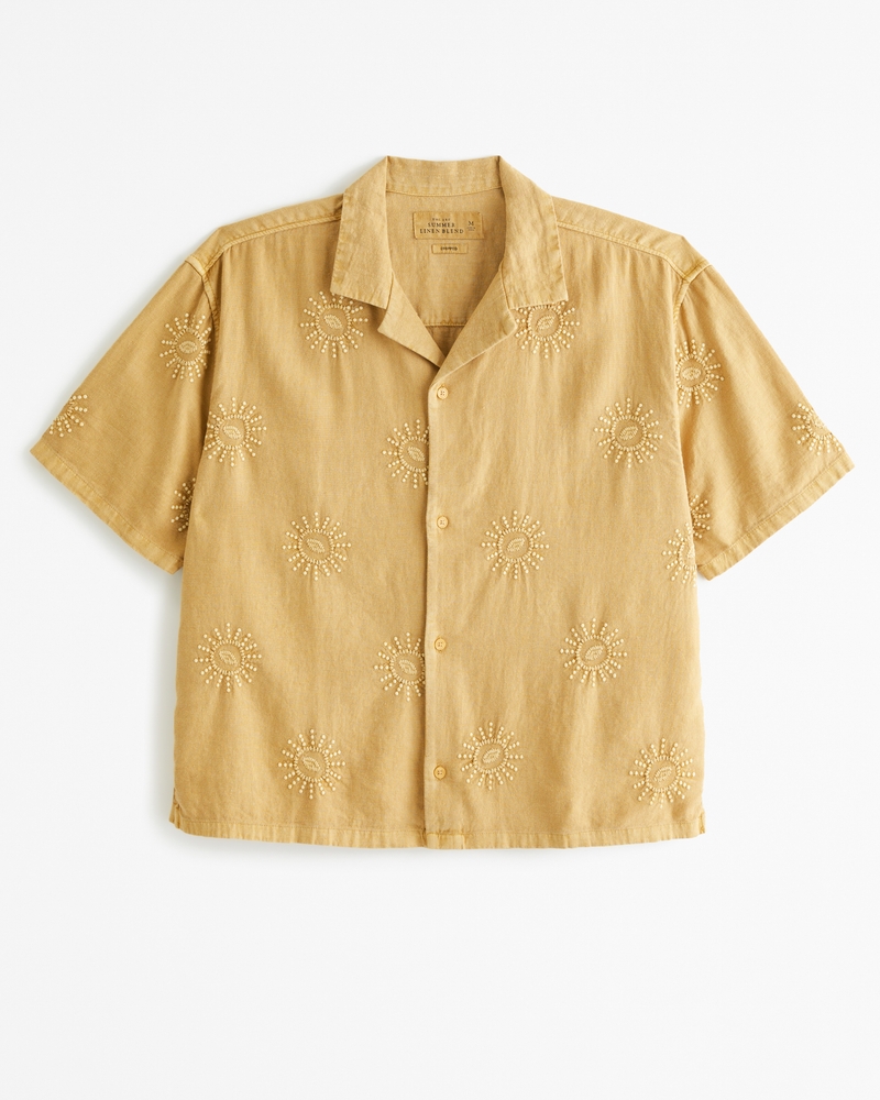 Shorter Length Linen Blend Cover Up Shorter Length Linen Blend Cover Up