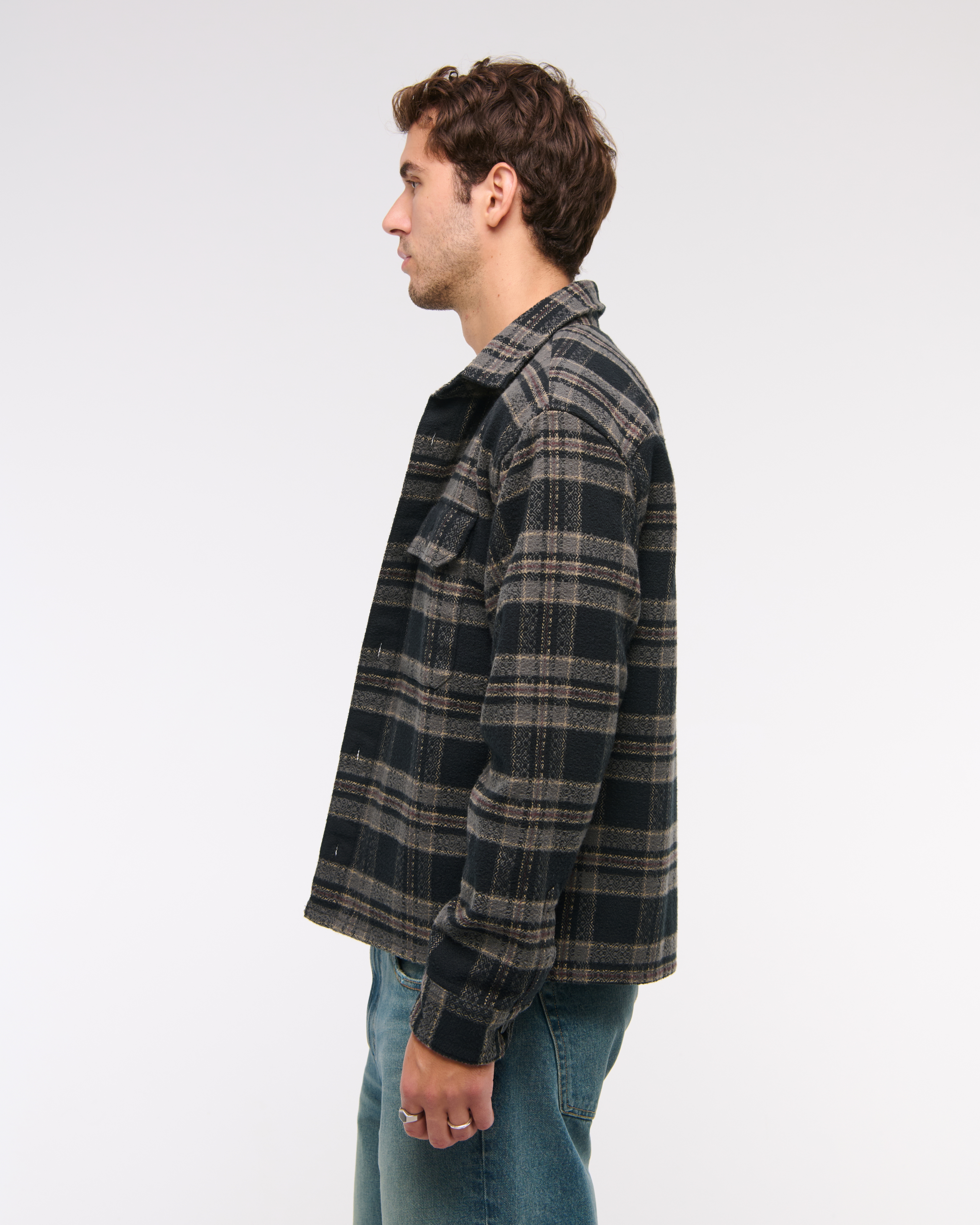 Abercrombie & Fitch flannel sale Shirt r40-35