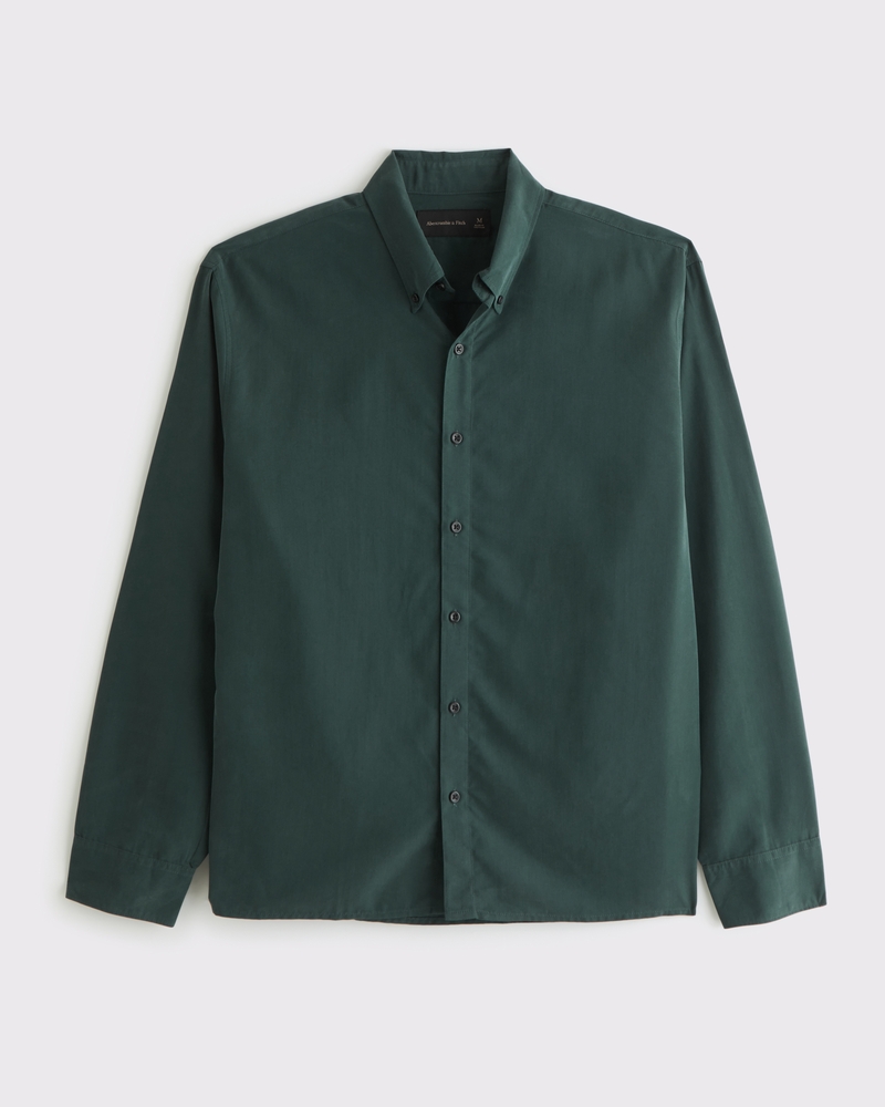 Men's Long-Sleeve Cupro Button-Up Shirt | Men's Sale Men's Long-Sleeve Cupro Button-Up Shirt | Men's Sale