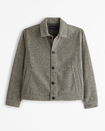 Men's Wool-Blend Shirt Jacket | Men's Clearance