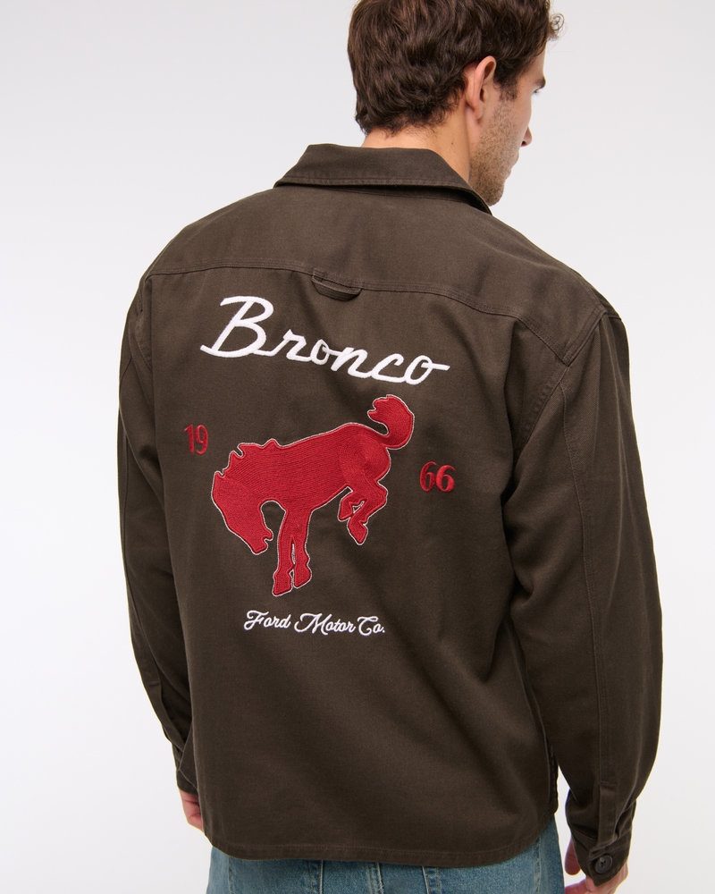 Twill Graphic Shirt Jacket