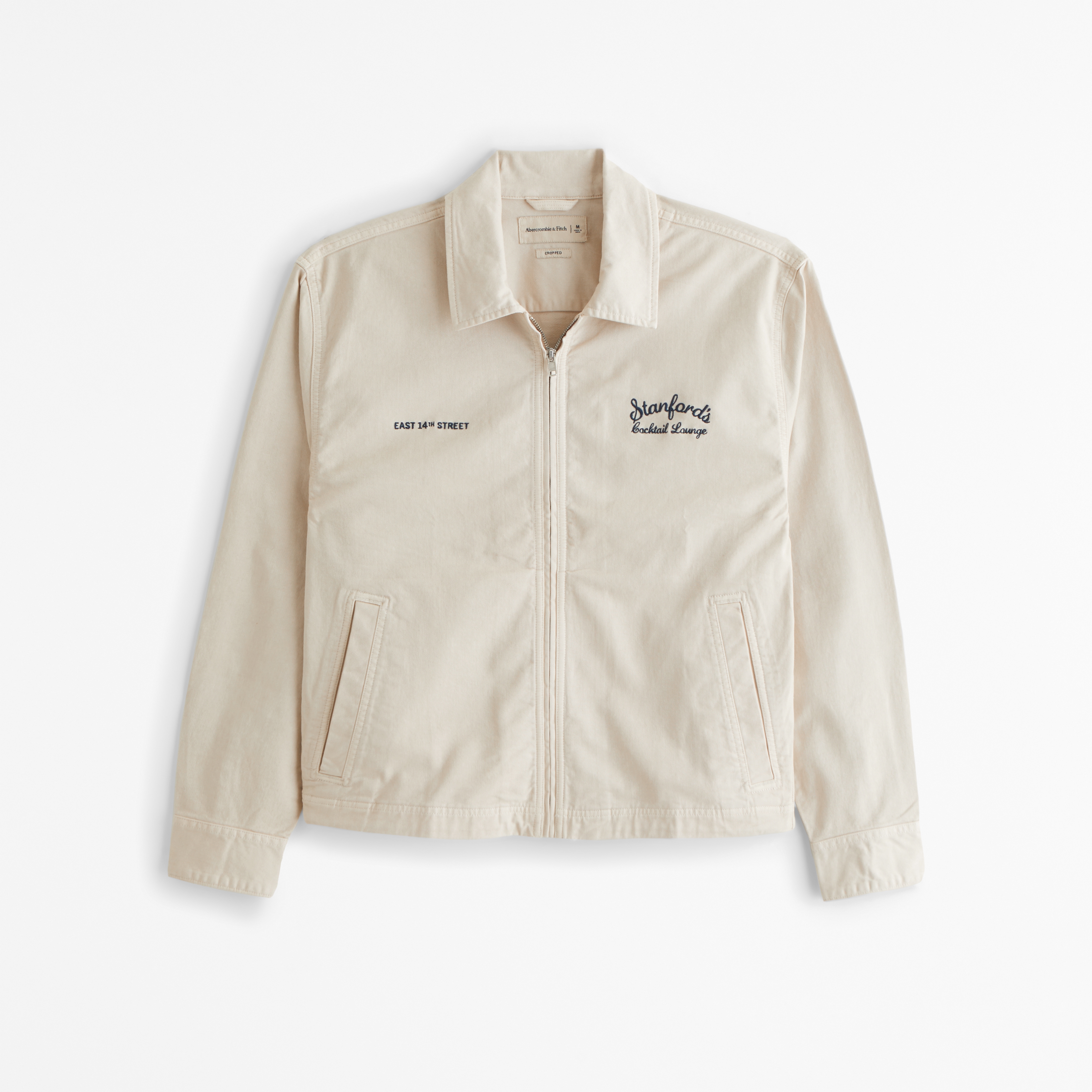 Men's Cropped Twill Zip Shirt Jacket | Men's Clearance Men's Cropped Twill Zip Shirt Jacket | Men's Clearance