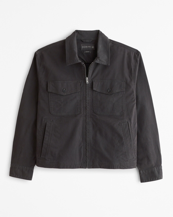 輝く高品質な Men's Cropped Clearance Men's | Jacket Shirt Zip Twill ジャケット・アウター