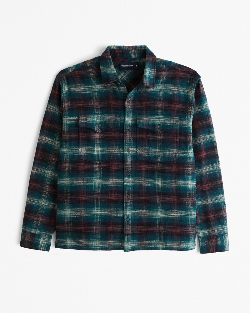 Abercrombie flannel hoodie sale