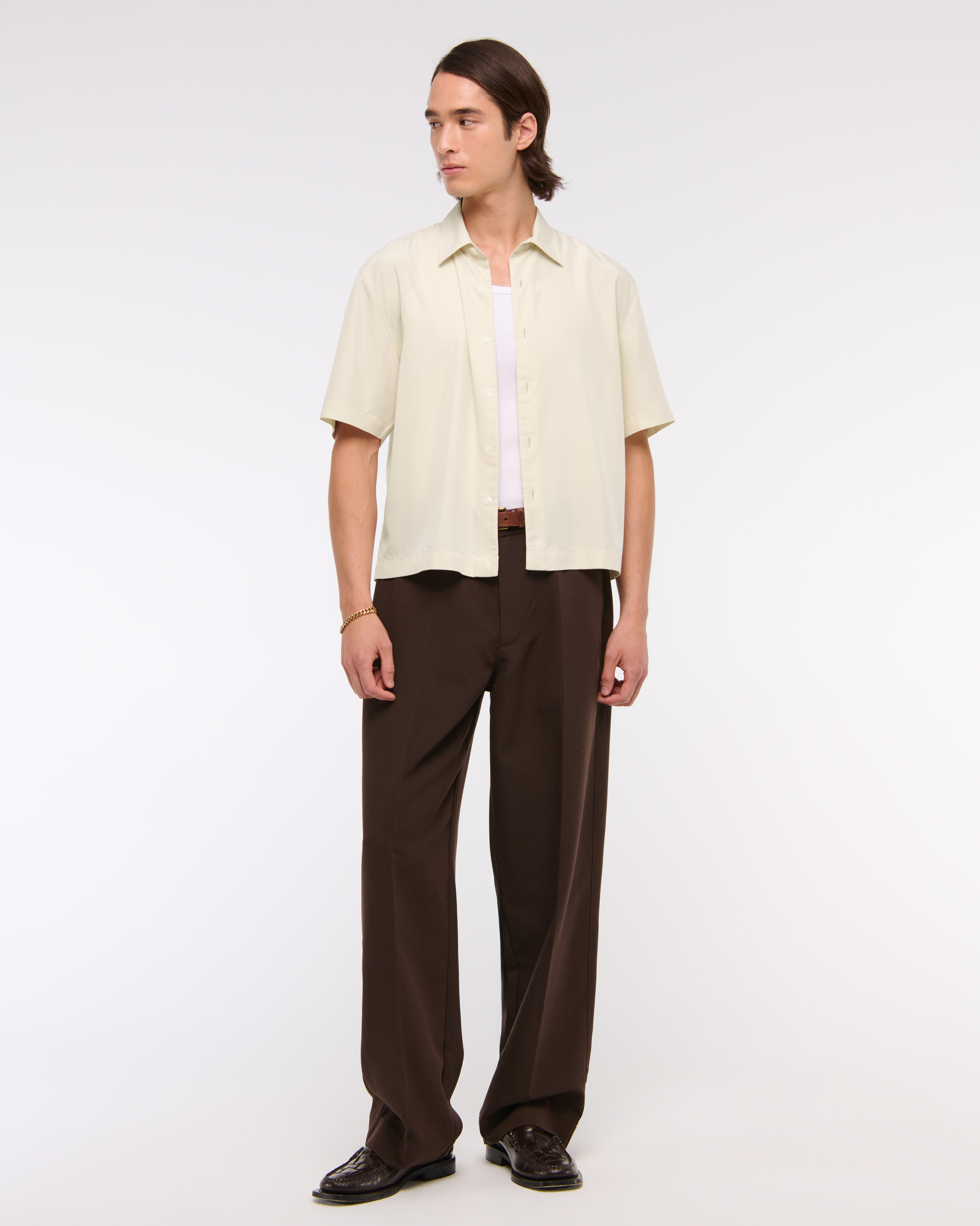 トップス WIRROW Cupro Cotton Caftan Shirt (Mocha) WIRROW / Cupro Cotton Caftan Shirt (Mocha) | twelve