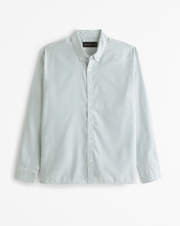 Oxford Shirt, Green Stripe