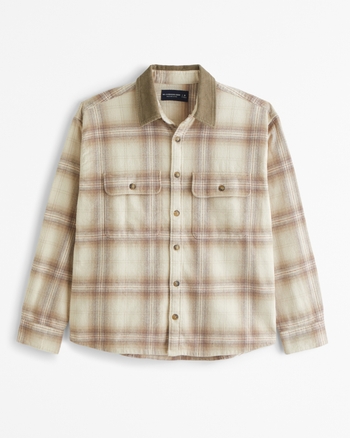 Men's 90s Oversized Flannel | Men's Tops | Abercrombie.com