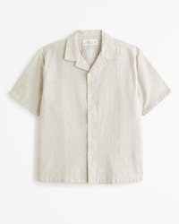 Camp Collar Summer Linen-Blend Shirt