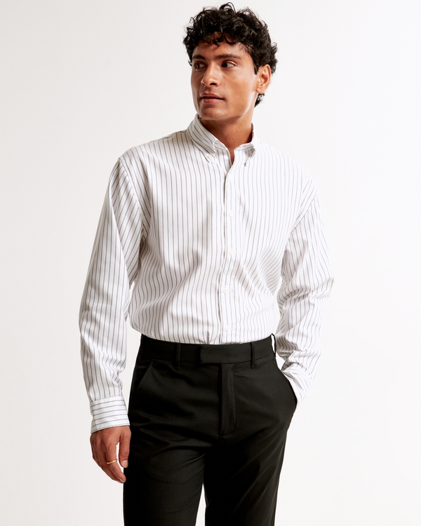 Oxford Shirt, White Stripe