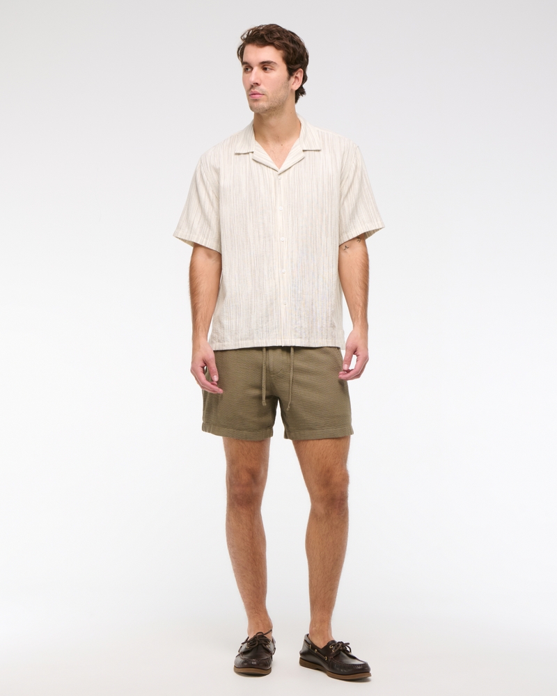 Camp Collar Summer Linen-Blend Shirt