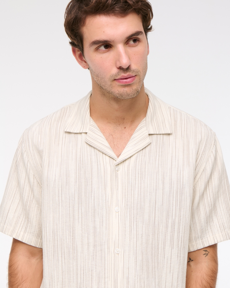 Camp Collar Summer Linen-Blend Shirt