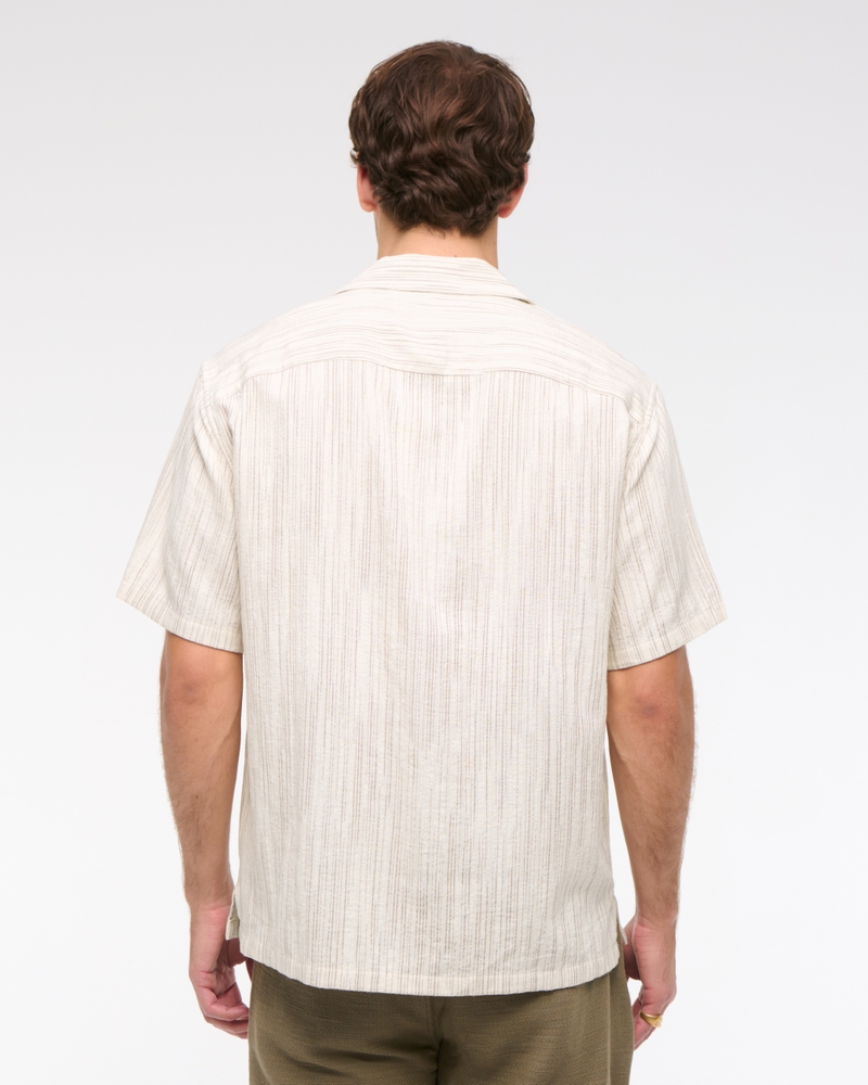 Camp Collar Summer Linen-Blend Shirt