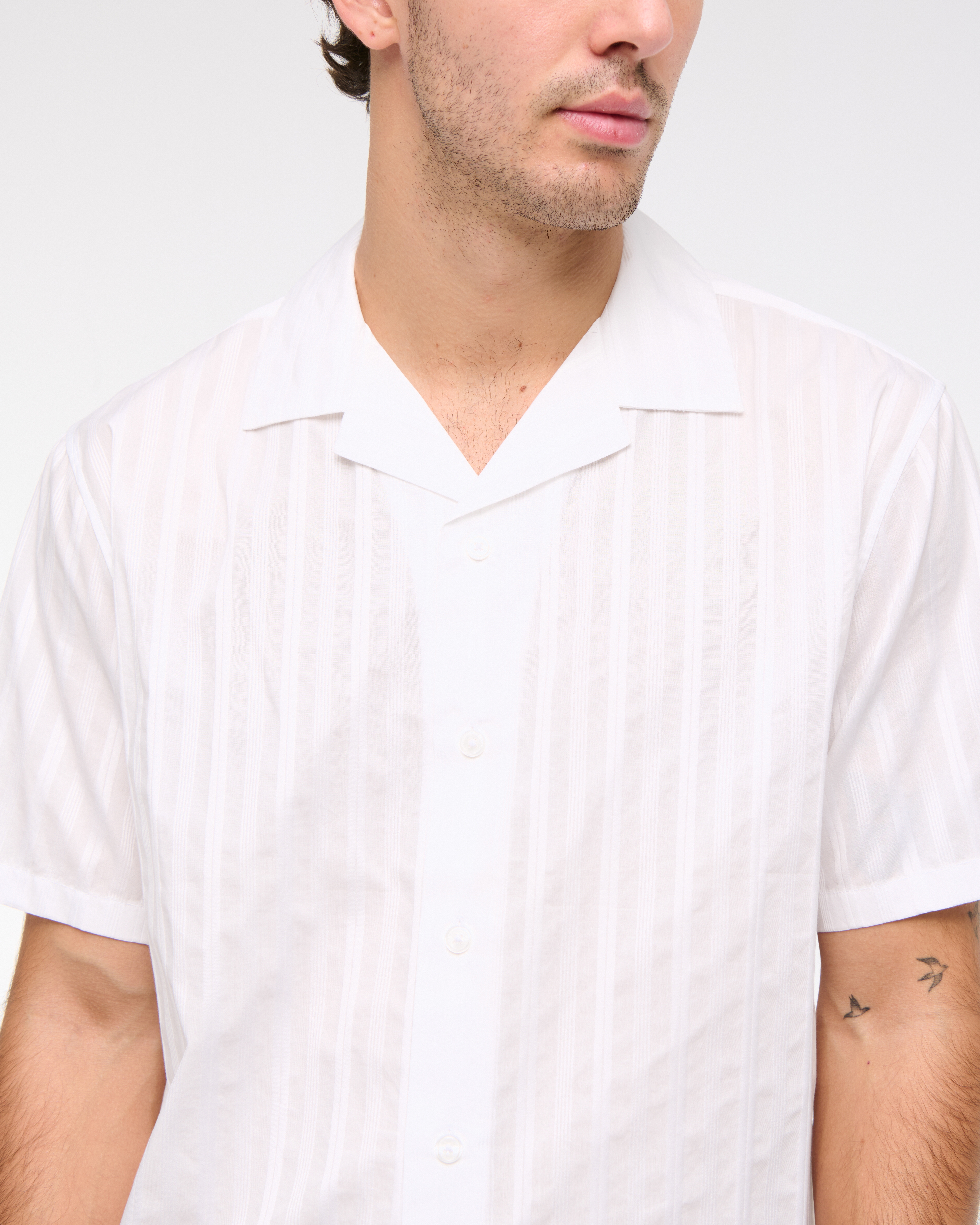 【PERSTEP】Tonal Stripe Shirt Jacket AGA-3323BLACKWHITEBK_1080x.jpg