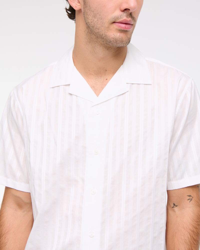 Short Sleeve Tonal Stripe Shirt