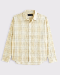 Textured Button-Up Shirt