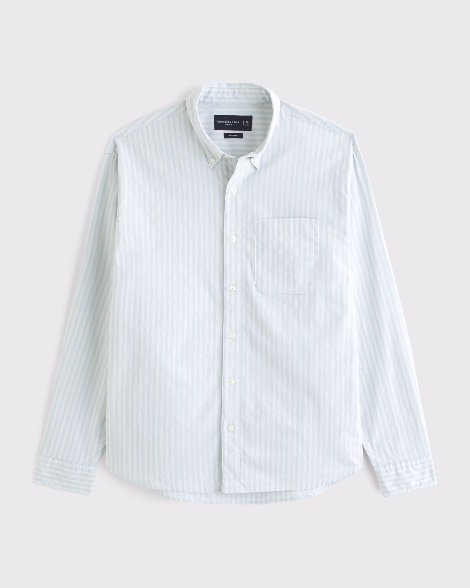 Cropped Poplin Button-Up Shirt