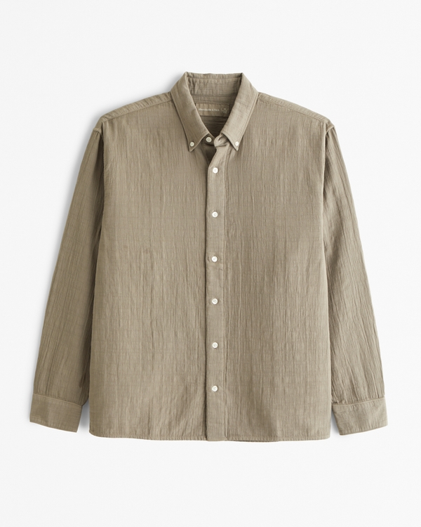 A&F Breezy Shirt, Light Brown