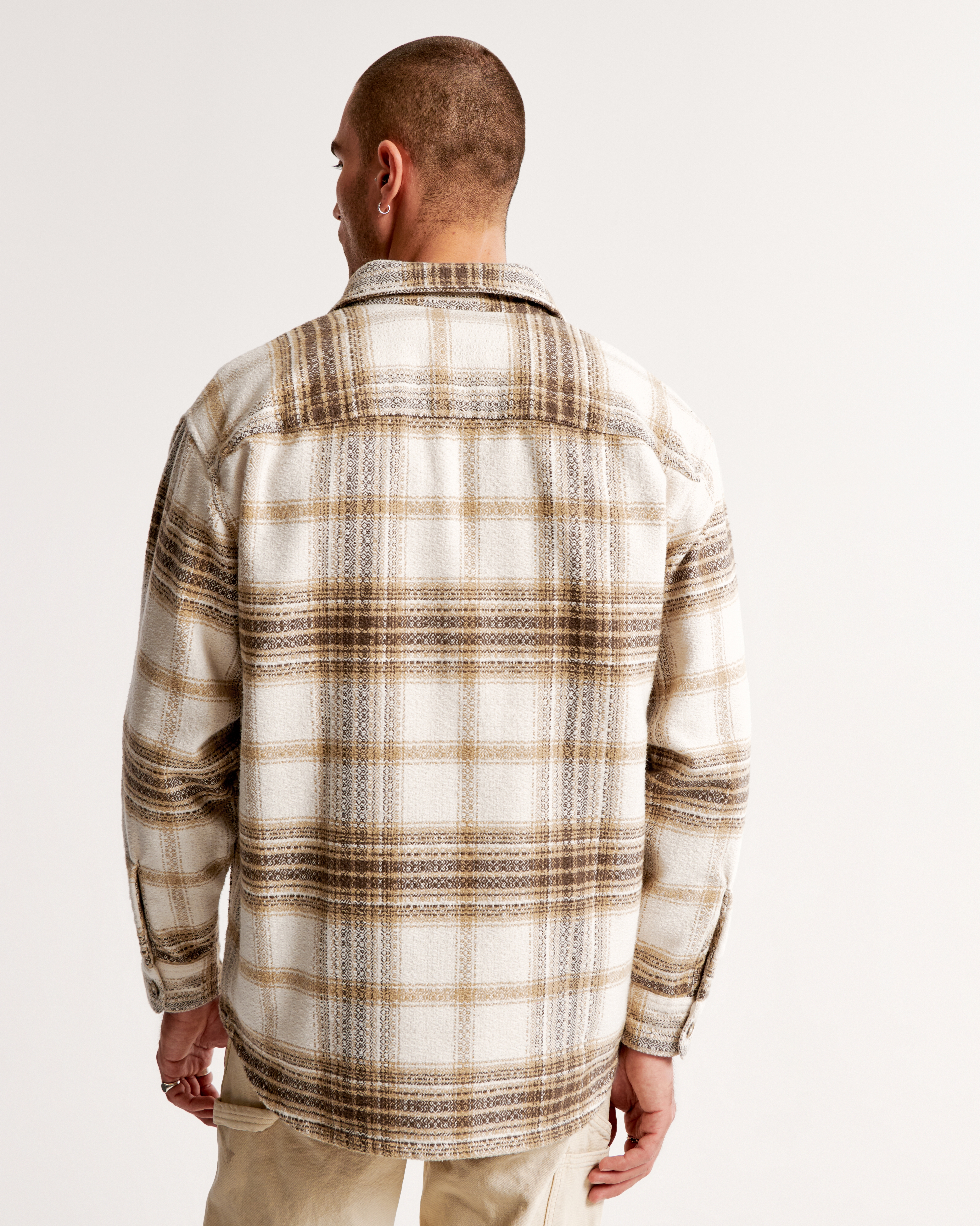 Men's Heavyweight Flannel Shirt Jacket | Men's Tops | Abercrombie.com