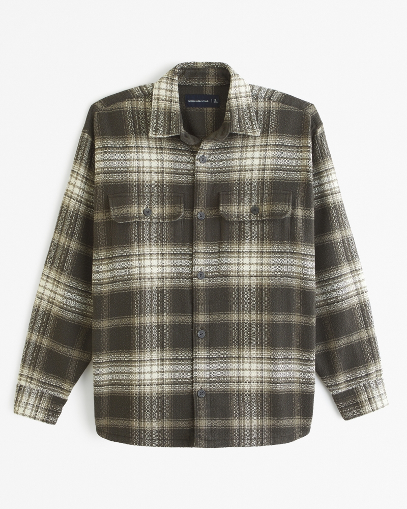 Abercrombie flannel 2024 shirt jacket