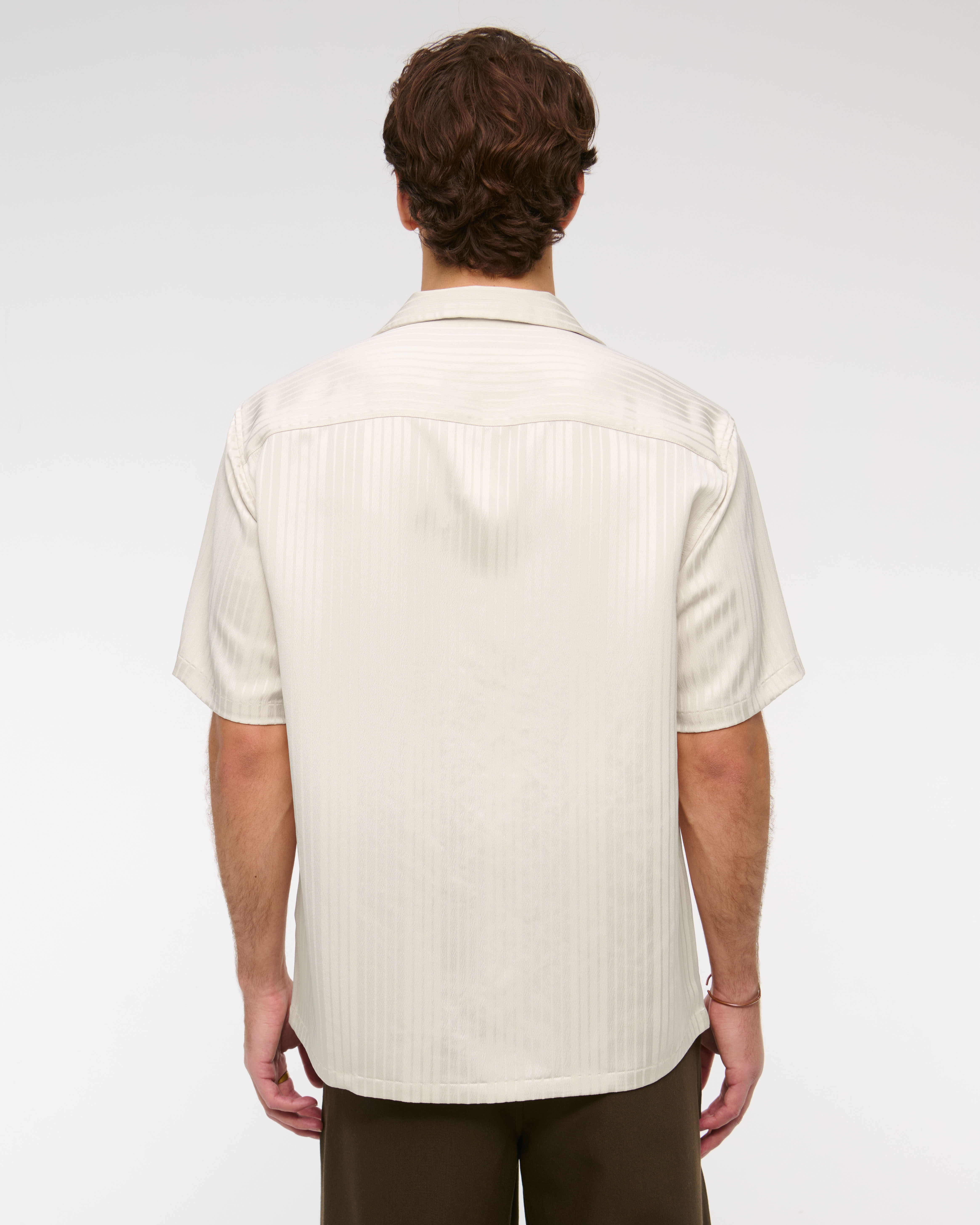Men's Camp Collar Textured Button-Up Shirt | Men's Tops